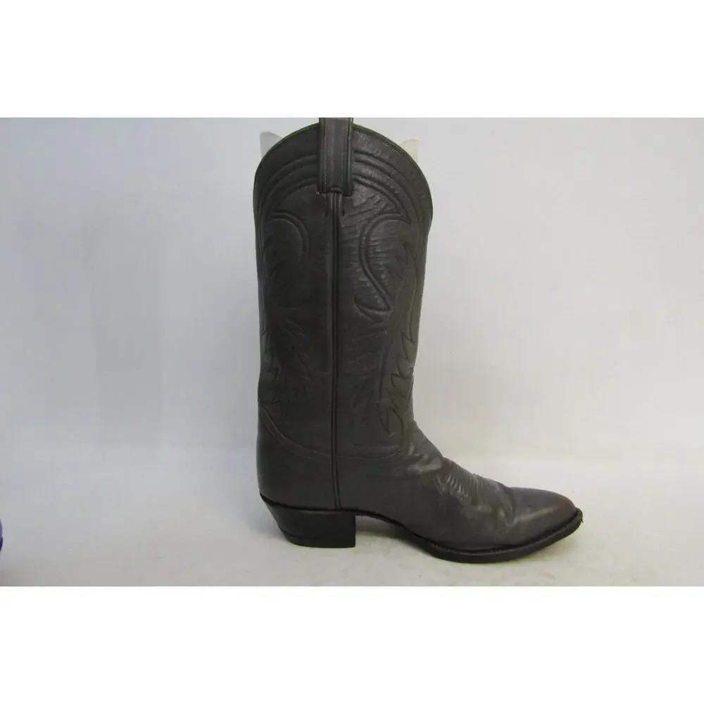 TONY LAMA Gold Label Mens Size 9.5 D Gray Leather Cowboy Western Boots